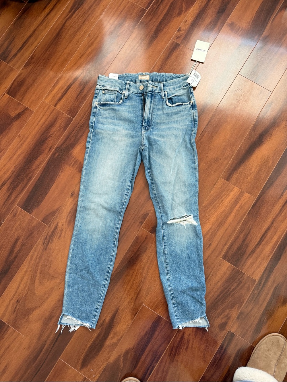Mother Classic Light Blue Distressed Women’s Jeans